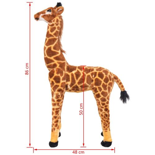 Stojeća igračka plišana žirafa smeđa i žuta XXL slika 17