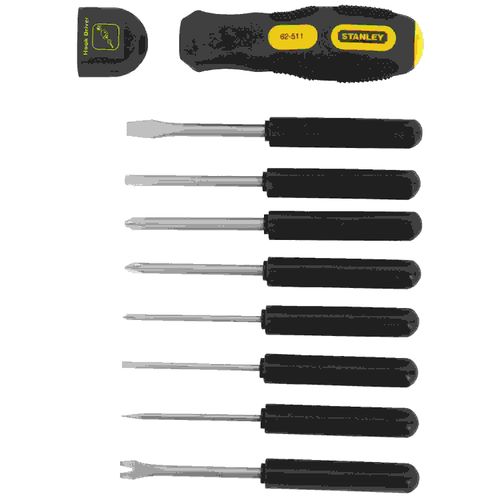 STANLEY 0-62-511 ODVIJAČ RUČKA SOFT GRIP + 9 KONIC / SET 10KOS slika 1