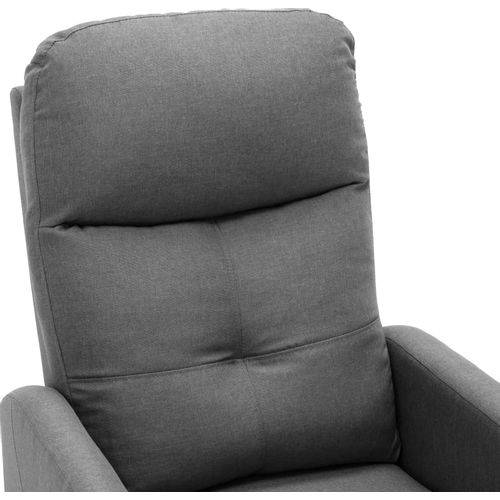 Električna masažna fotelja od tkanine svjetlosiva slika 12