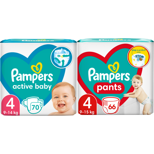 Pampers Active Baby Jumbo Pack  + Pampers Pants Giant Pack  slika 2