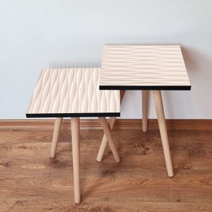 Nesting stolovi 2Shp358 - (2 komada) - boje: bež, bijela