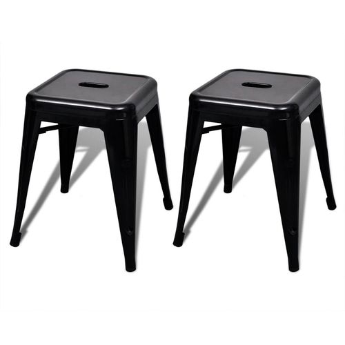 Složivi stolci 2 kom crni metalni slika 17