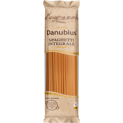 Danubius Spaghetti integrale 500 gr slika 1