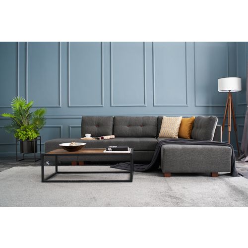 Atelier Del Sofa Manama Corner Sofa Bed Right - Anthracite Anthracite Corner Sofa-Bed slika 1