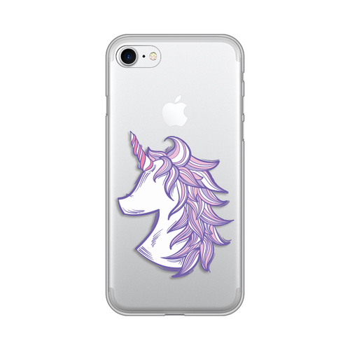 Torbica Silikonska Print Skin za iPhone 7/8/SE 2020/2022 Purple Unicorn slika 1