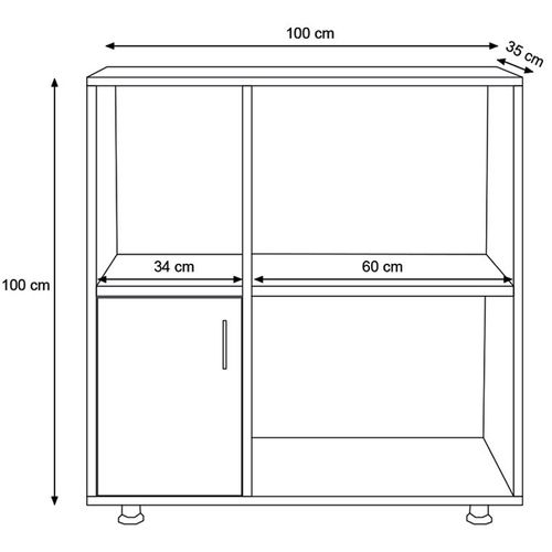 Tasarım - L1197 White Multi Purpose Cabinet slika 5