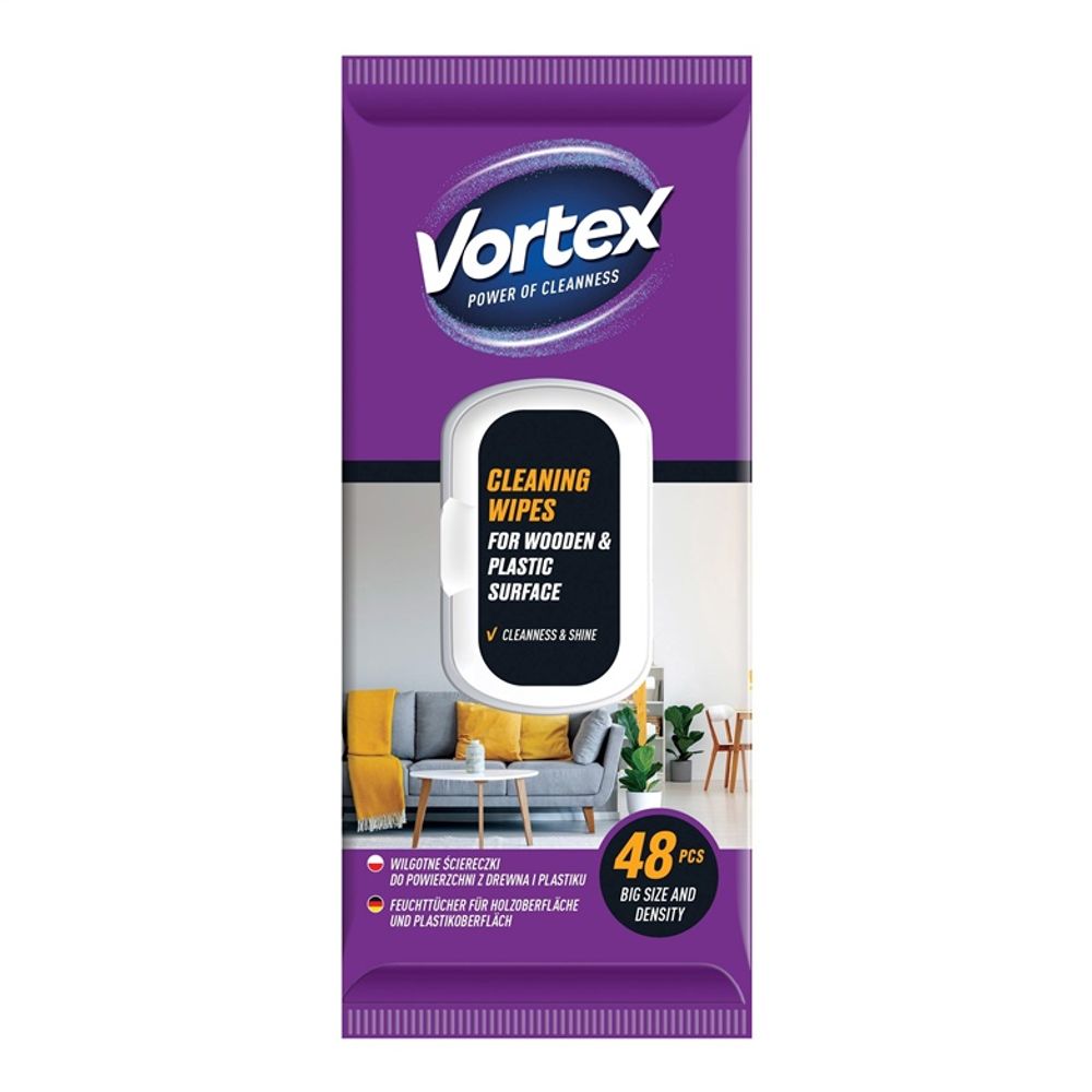 Vortex vlažne maramice za plastiku i drvene površine 48/1 slika 1