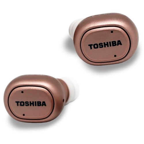 TOSHIBA slušalice Earbuds, BT, vodootporne, HandsF, zlatno/roze RZE-BT800E slika 1