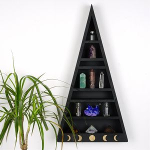 Cry002-S Black Wall Shelf