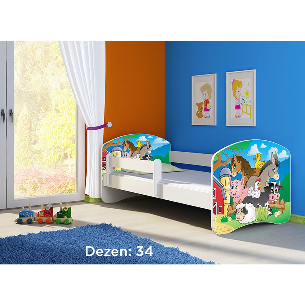 ACMA Dječiji krevet Acma II White - 180x80cm - Dezen 34 slika 2