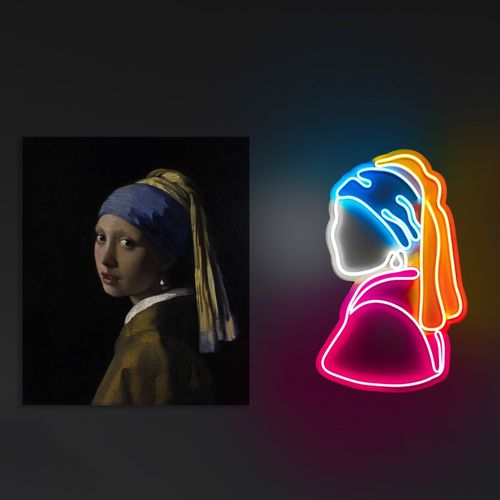 Wallity Ukrasna plastična LED rasvjeta, Girl With A Pearl Earring Pinky slika 9