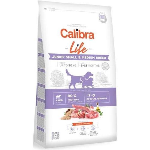 Calibra Dog Life Junior Small & Medium Breed Jagnjetina, hrana za pse 2,5kg slika 1