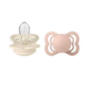 BIBS Supreme silicone Blush & Ivory 0-6M