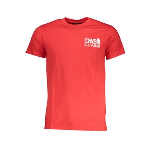 CAVALLI CLASS MEN'S SHORT SLEEVE T-SHIRT RED