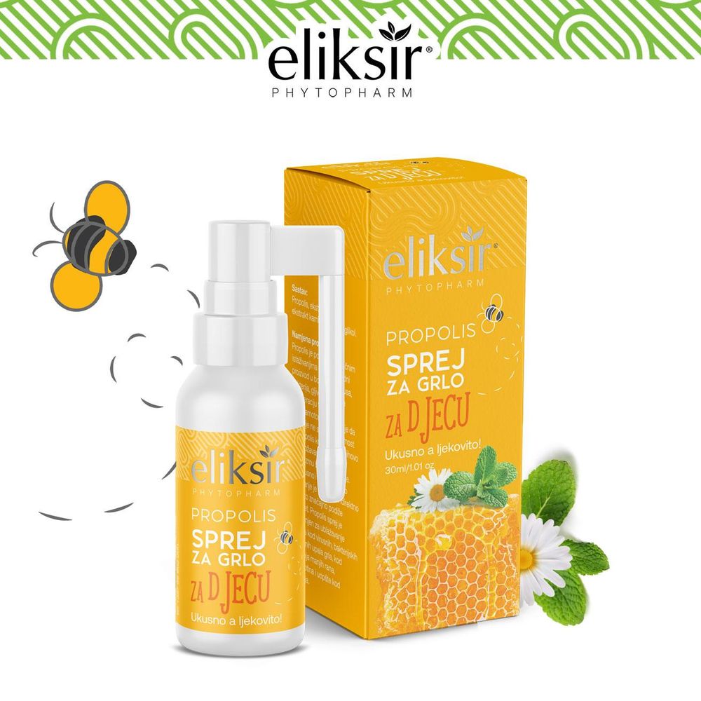 Eliksir Propolis Sprej za grlo djeca 30ml slika 1