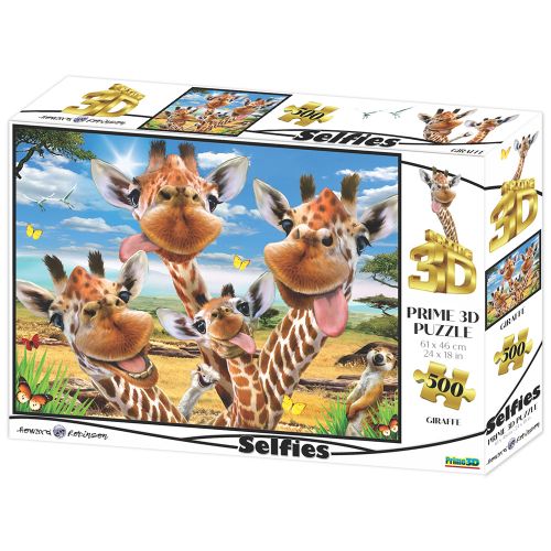 Puzzle 3D - Žirafe 500 kom 61x46cm selfie slika 1