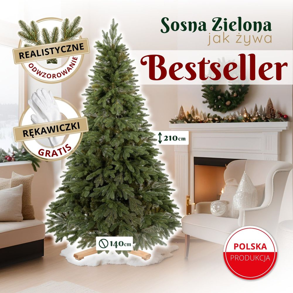 Ct0253 premium zeleni bor 210 cm slika 1