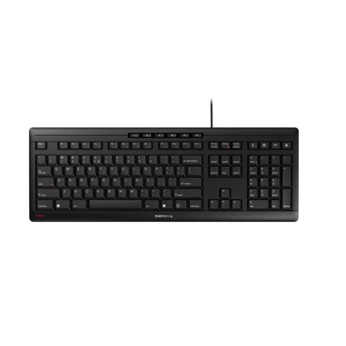 Cherry Stream Ultra tiha vodootporna tastatura, USB, YU, crna slika 1