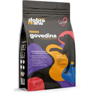 TDH Govedina s bučinim sjemenkama, potpuna hrana za pse, 1 kg