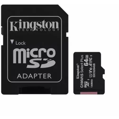 Micro SD Card 64GB Kingston + SD adapter SDCS2/64GB class 10 slika 2