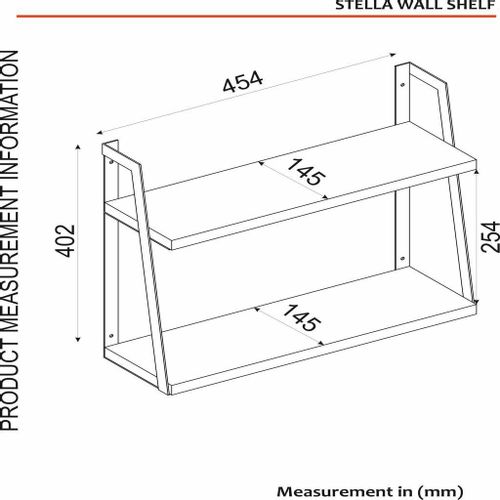 Woody Fashion Zidna polica, Orah Crno, Stella slika 5