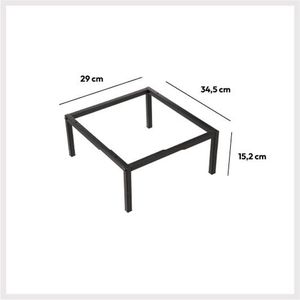 Five modul za policu sa nogarama (29 x 15.2 x 34.5 cm), metal, crna