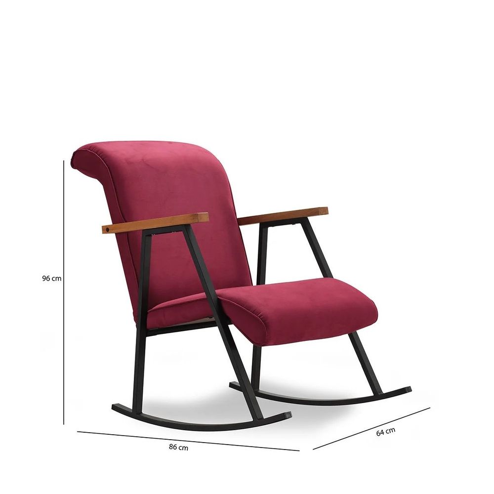 Yoka - Maroon Rocking Chair slika 5