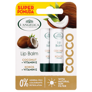 L'Angelica balzam za usne kokosa + vitaminom E - duopack, 10 g
