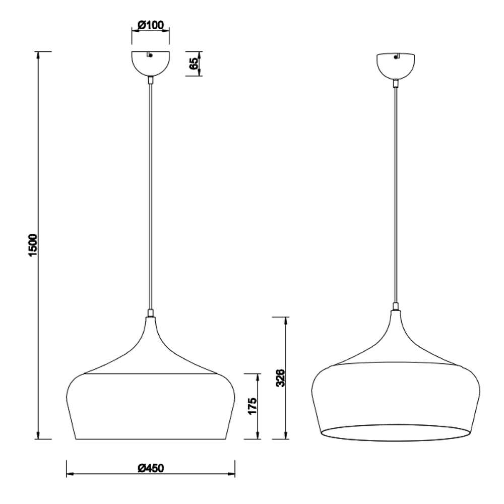 CHIRON  VISILICA D45cm.1XE27 slika 2