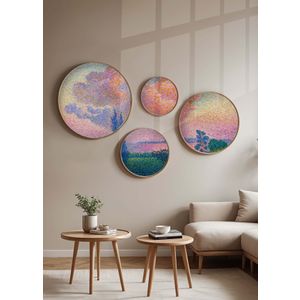 Huhu293 Multicolor Decorative Framed MDF Painting (4 Pieces)