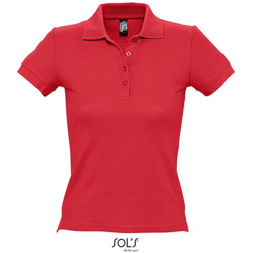 PEOPLE ženska polo majica sa kratkim rukavima - Crvena, XL  slika 5