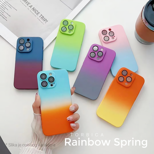 Maska Rainbow Spring za iPhone 14 6.1 tamno plavo bordo slika 1