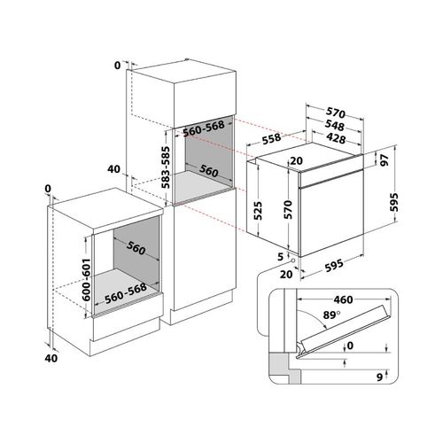 Whirlpool OMK58HU1B Ugradna multifunkcionalna rerna slika 21