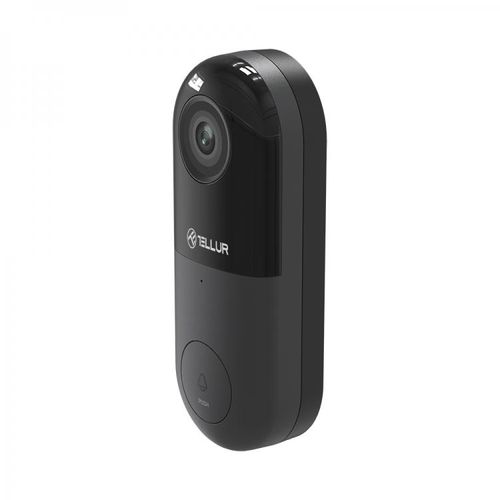 Tellur Smart WiFi video doorbell, 1080p, PIR, WIRED, crna slika 4