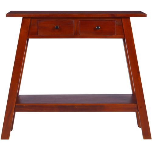 Konzolni stol klasični smeđi 90x30x75cm masivno drvo mahagonija slika 21
