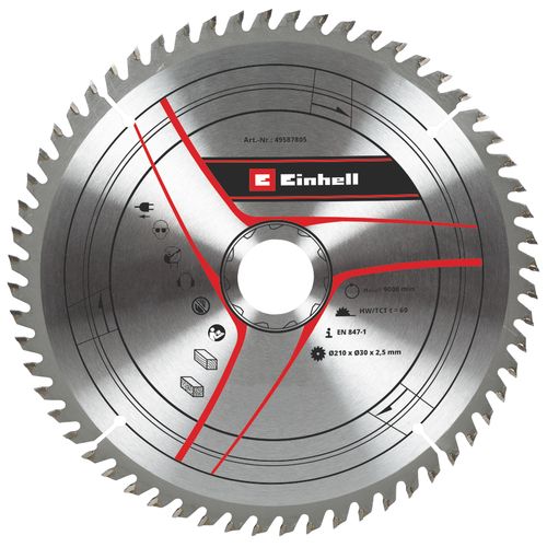 Einhell Pribor za stacionarne testere Set reznih listova 3 kom 210x30 T24/42/60 slika 1