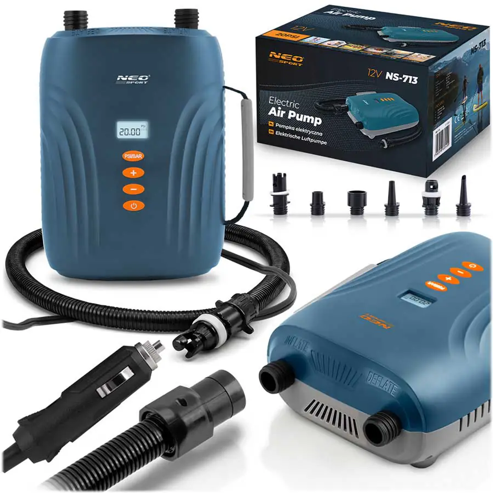 Električna pumpa za madrac za SUP napuhavanje + 6 adaptera 12V Neo-Sport NS-713 slika 1