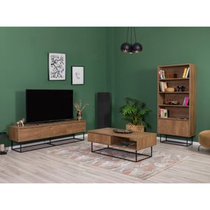 Set namještaja za dnevni boravak Laxus - 24 boje: Orah, Crna