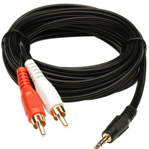 Audio kabl (3,5mm stereo jack na 2 RCA jack) 5m slika 1