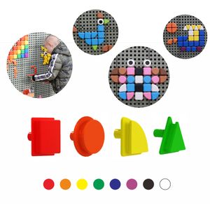 Masterkidz geometrijski elementi 8 boja, 256 komada, pribor za STEM tablice