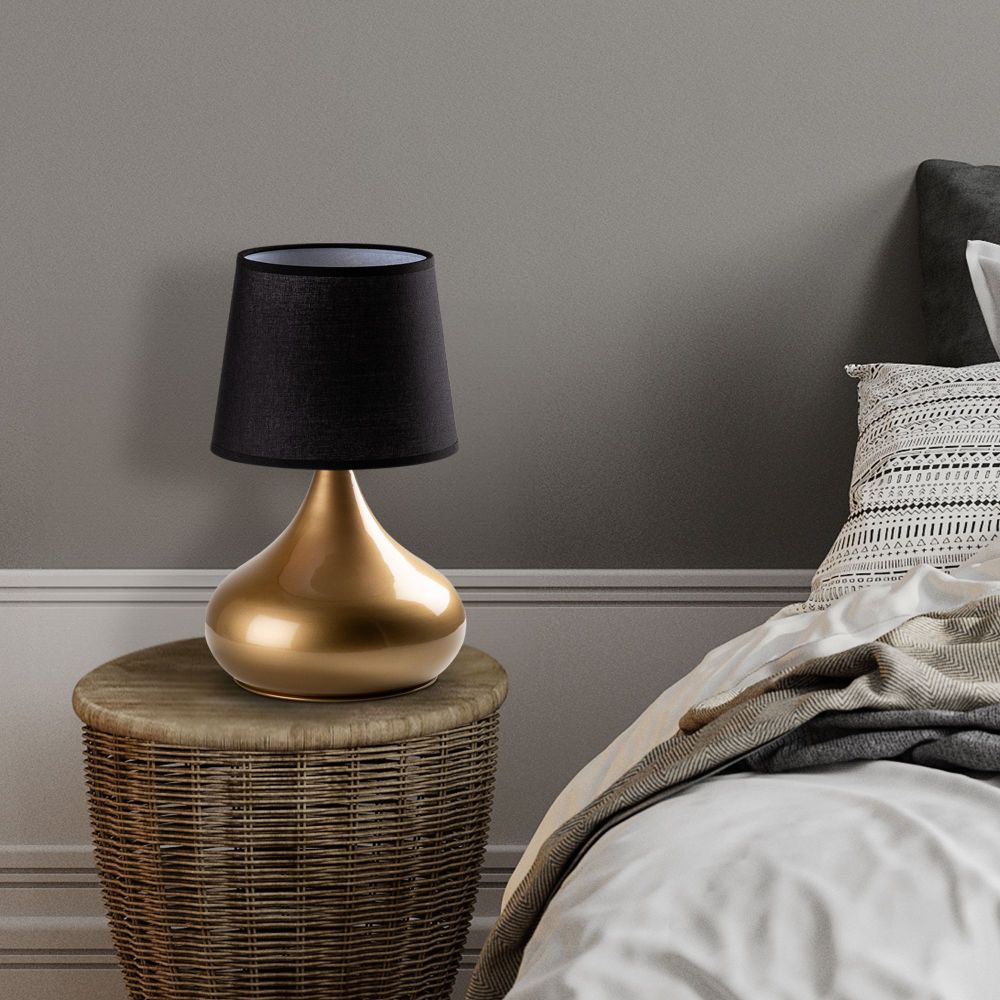 Bulbe - 15464 GoldBlack Stolna Lampa slika 1