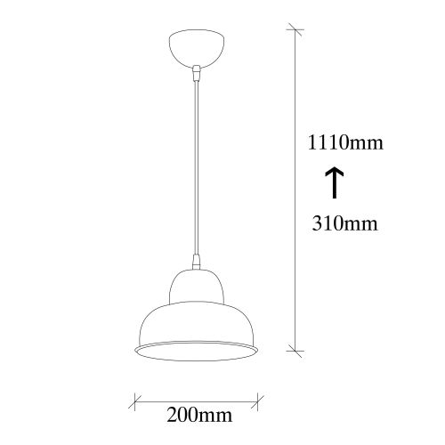 Berceste - 180BLACK-S Black Chandelier slika 3