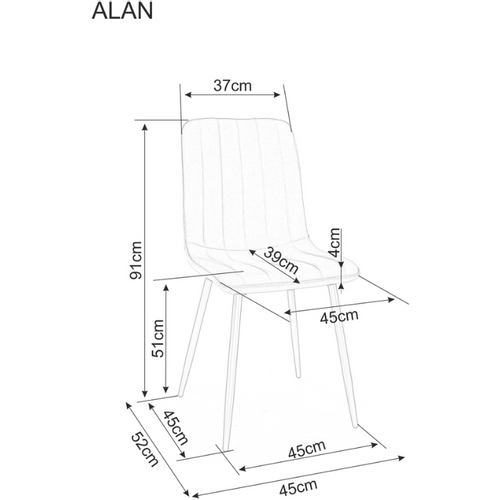 Stolica Alan - Crna slika 2