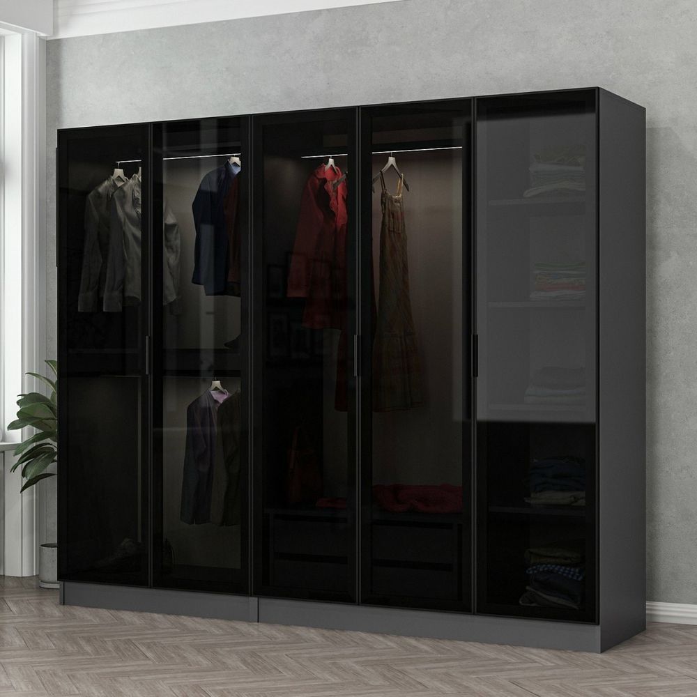 Kale - 6652 Anthracite Crna Garderober slika 1
