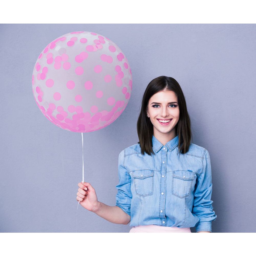 KR-18RG Balon sa Pink konfetama 45cm slika 3