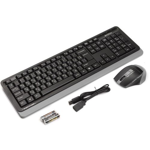 A4-FG1035 A4Tech Fstyler Bezicna tastatura YU-LAYOUT + bezicni mis USB, Grey slika 1