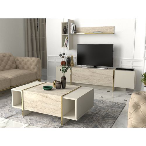 Woody Fashion TV jedinica VEYRON, boja Travertine, boja sandstone slika 6