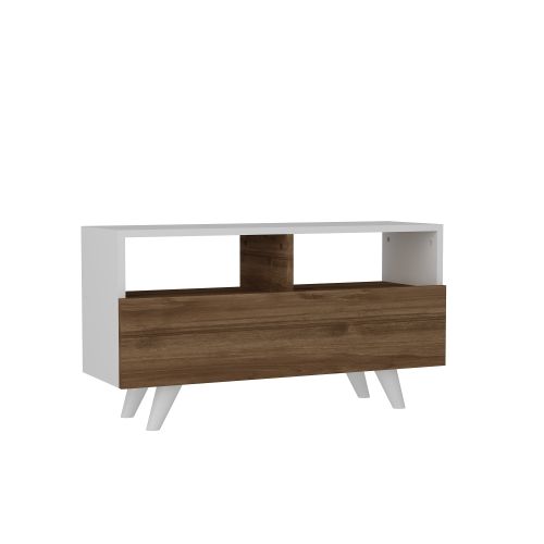 Woody Fashion Stalak za televizor, Bijela boja Orah, Novella K3 - White, Walnut slika 3