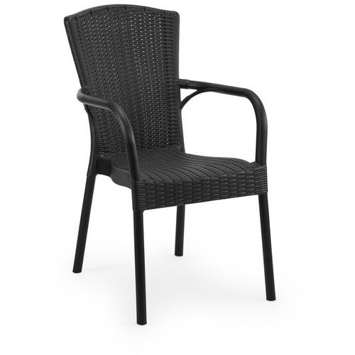 Tilia Baštenski Set Royal, sto i 4 stolice, Crni 80X80 slika 3