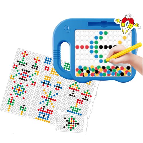 Woopie magnetna ploča Montessori MagPad 84 gumba, plava slika 4